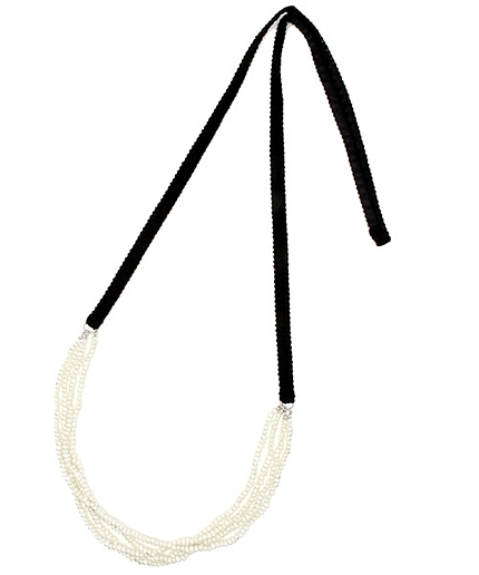 パールリボンネックレス