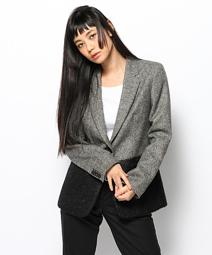 【セットアップ対応】ムーンモヘアプレースメントテーラードジャケット(PaulSmithBLACK)