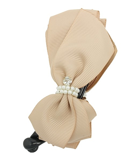 センターパールリボンバナナクリップ