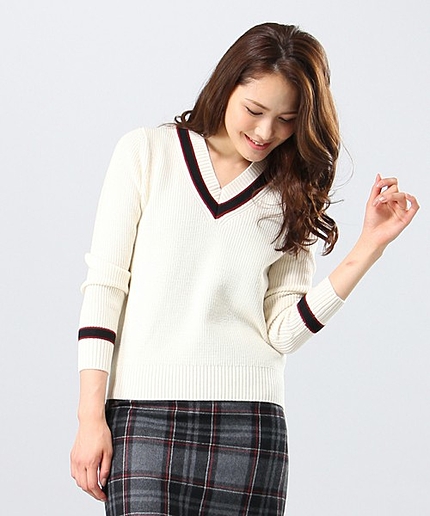 ウーステッドチルデンニット