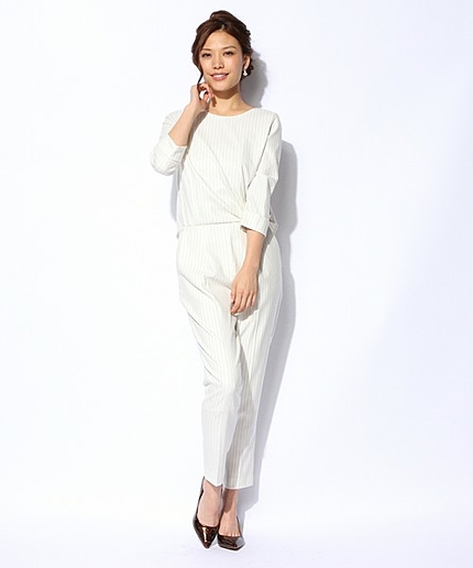 ストライプサロペット