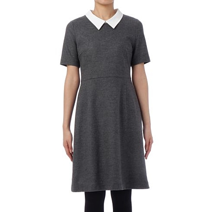 ウール衿つきワンピース