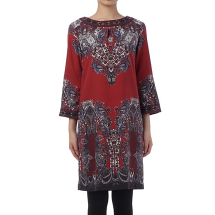 エスニックプリントワンピース