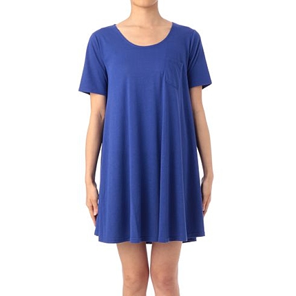 天竺半袖サーキュラーワンピース