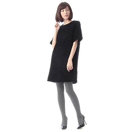 HANNAHベルベットキルトドレス