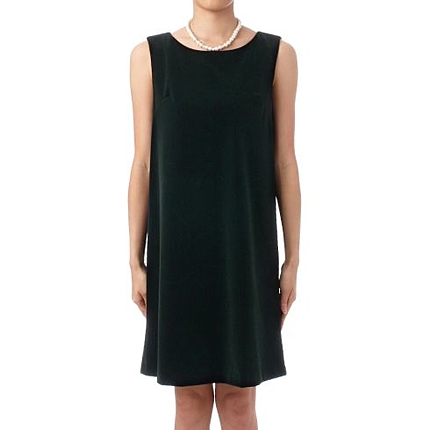 バックプリーツベルベットワンピース