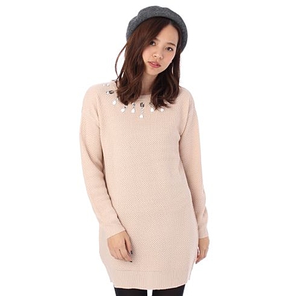 ビジューニットワンピース