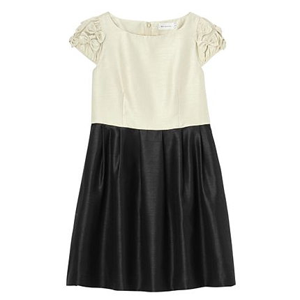 リボン使いバイカラードッキングワンピース