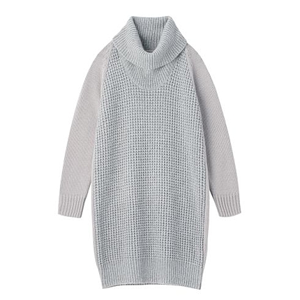 オフタートルラメニットワンピース