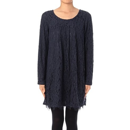 起毛レースAラインワンピース