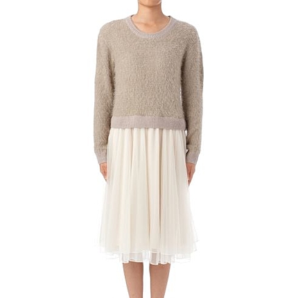 シャギーチュールワンピース