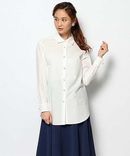 コンパクトコットンポプリンブラウス
