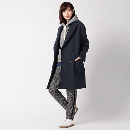 ダブルメルトンテーラリングコート