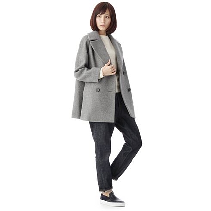 WOOL/NYLON縮絨ショートコート