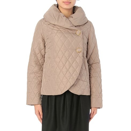 ボリュームカラー中綿キルトコート