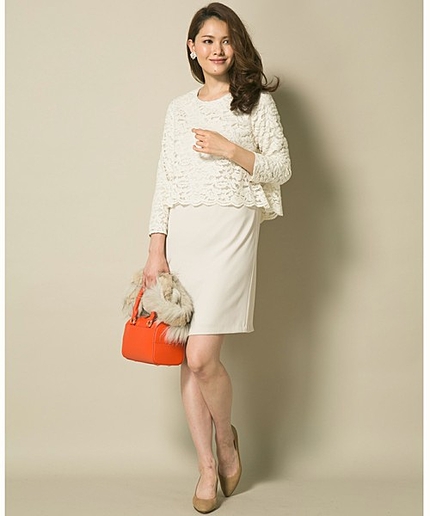 サリュー起毛レースワンピース