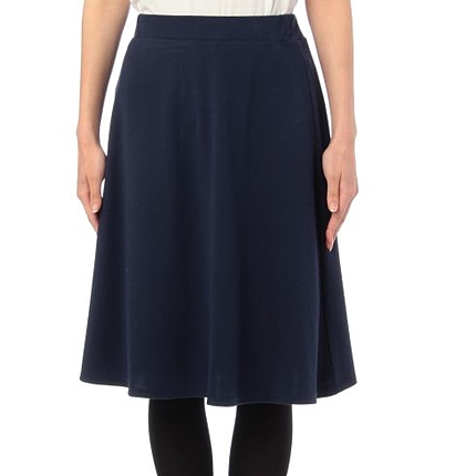 肉厚ポンチミモレ丈スカート