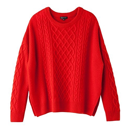 カシミアローゲージニットプルオーバー