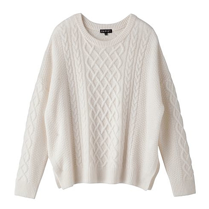 カシミアローゲージニットプルオーバー