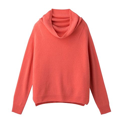 [L]ピュアカシミヤボトルネックニット