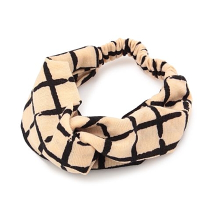 モノトーンチェックターバン