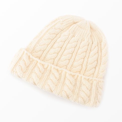 ウールなわ編みニットワッチ