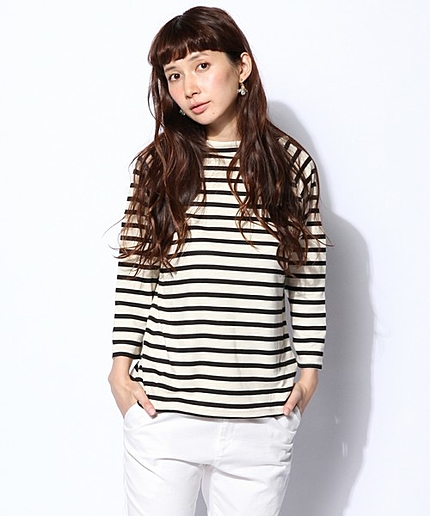 ボーダーハイネックTOPS