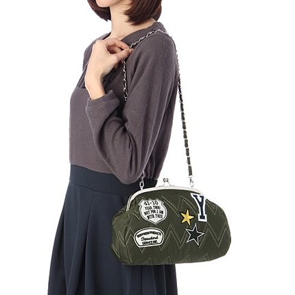 がま口ワッペン2WAYバッグ