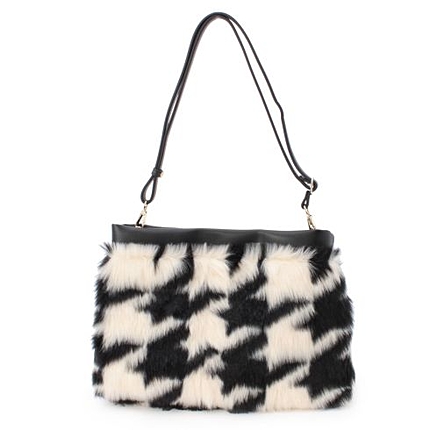 フェイクファー柄2WAYショルダーバッグ
