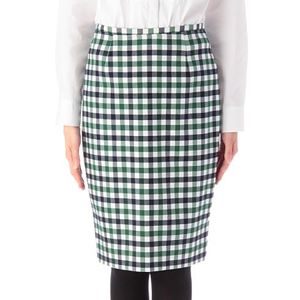 ギンガムチェックペンシルスカート