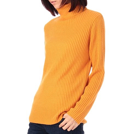 リブタートルニット