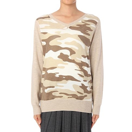 [S]カモフラージュVネックプルオーバー