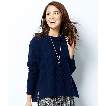 [S]カシミヤローゲージニットプルオーバー