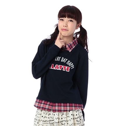 裏毛レイヤード風スウェット