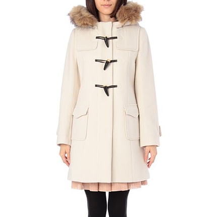 ファー付ダッフルコート