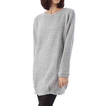 裾タックドルマンニットワンピース