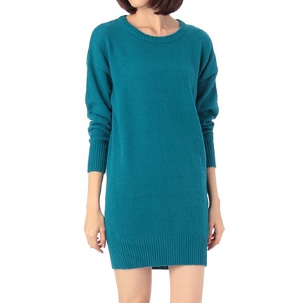 ドロップショルダーニットワンピース