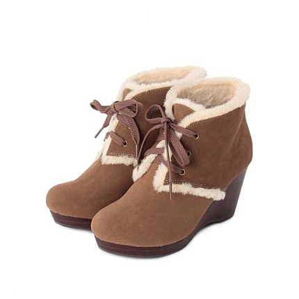 ボアウェッジショートブーツ