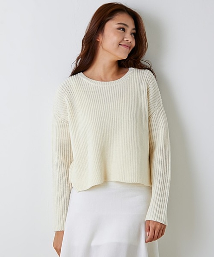 【CLASSYコラボ】バックファスナーニット