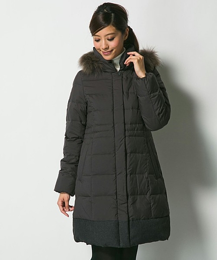 パウダーダウンピーチヘリンボンダウン