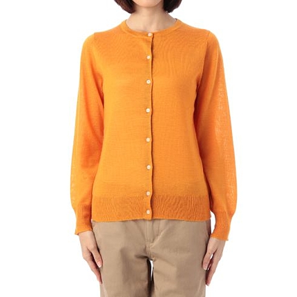 マシンウォッシャブルニットクルーカーディガン