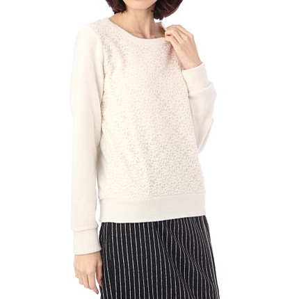 レース切り替えニットソー