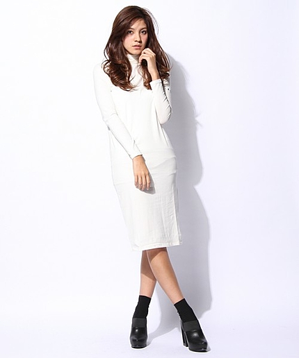 ★【JourdeLanguage】ThreeStarタートルネックワンピース