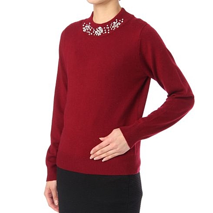 ハイネックビジューニット