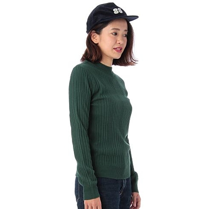 プチハイネックリブニット