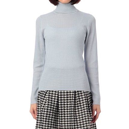 リブタートルニット