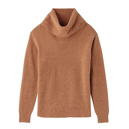 ウール混オフタートルニット