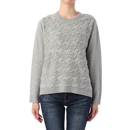 千鳥柄ジャカードニット