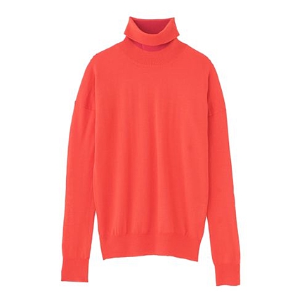 タートルネックウールニット