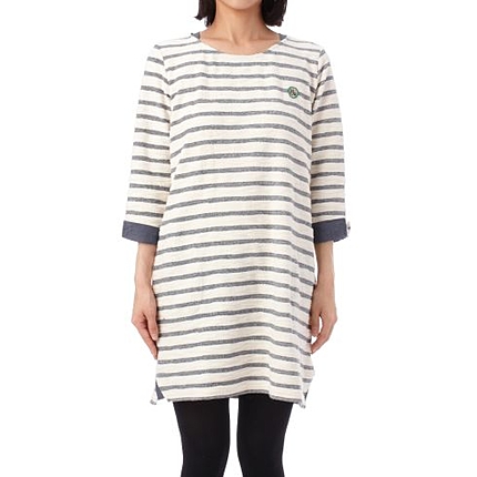 レイヤード風ボーダーワンピース